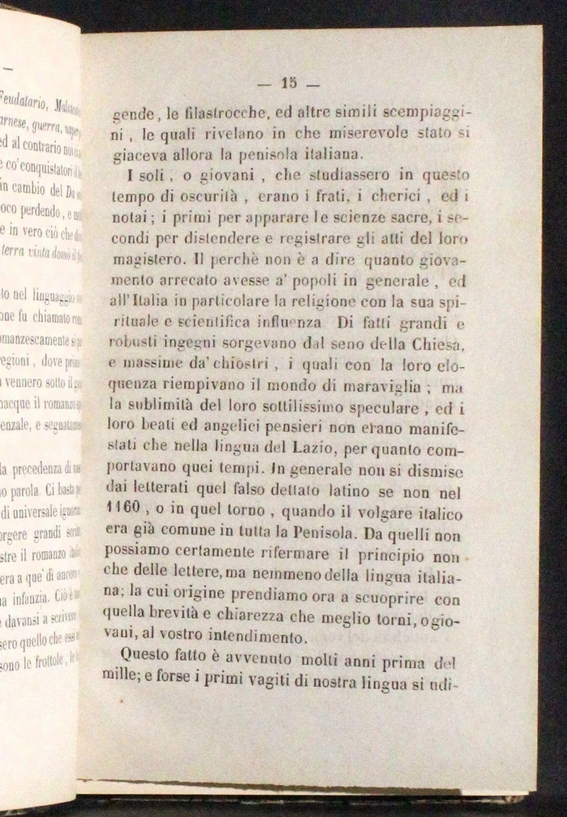 ORIGINE E VICENDA DELLA LETTERATURA ITALIANA.