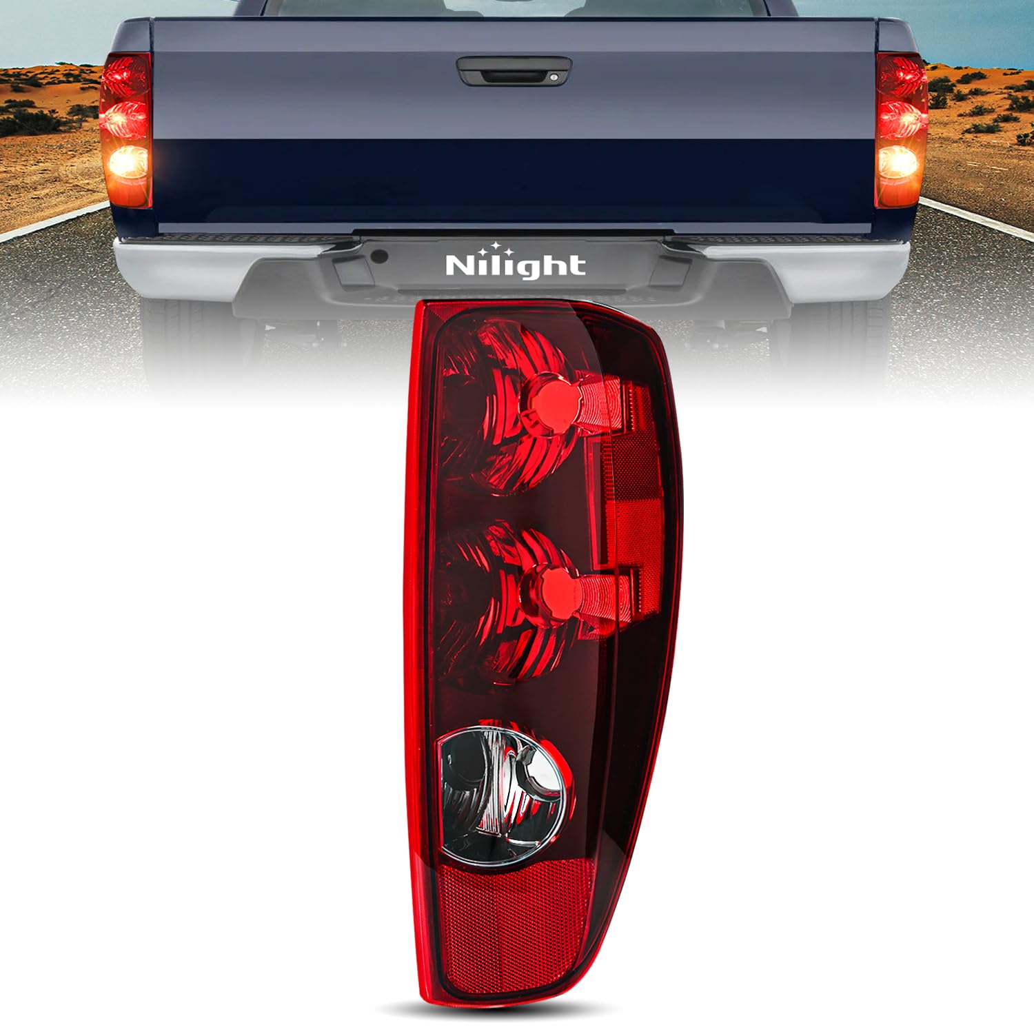 Nilight Taillight Assembly Compatible with 2004-2012 Chevy Colorado