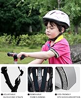 Vista 6 de Casco de bicicleta súperligero rosa para niñas pequeñas y bebés.