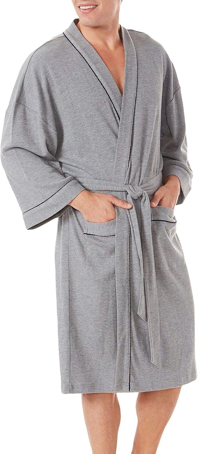 IZOD Men's Nailhead Texture Knit Robe