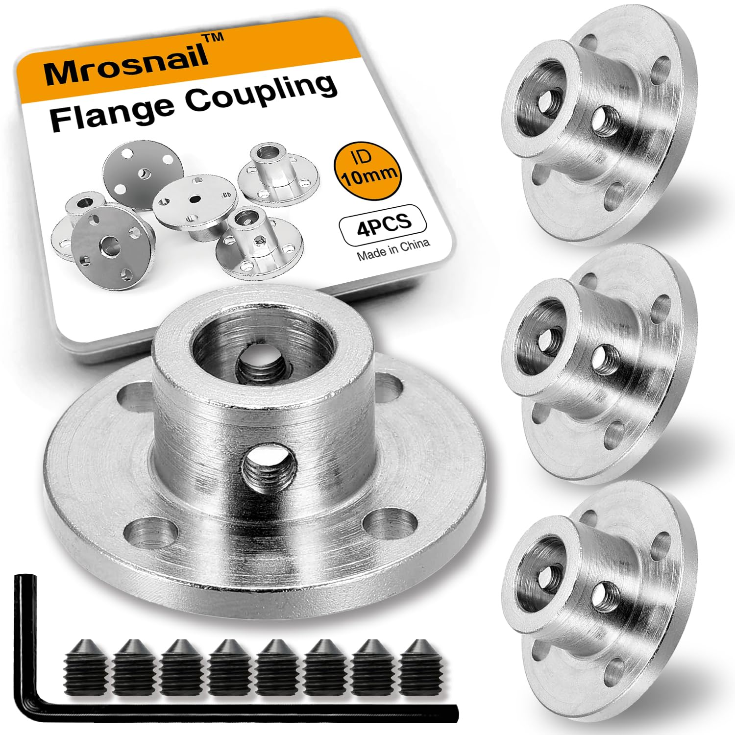 8mm Rigid Flange Couplers - RC Model Motor Connectors -8