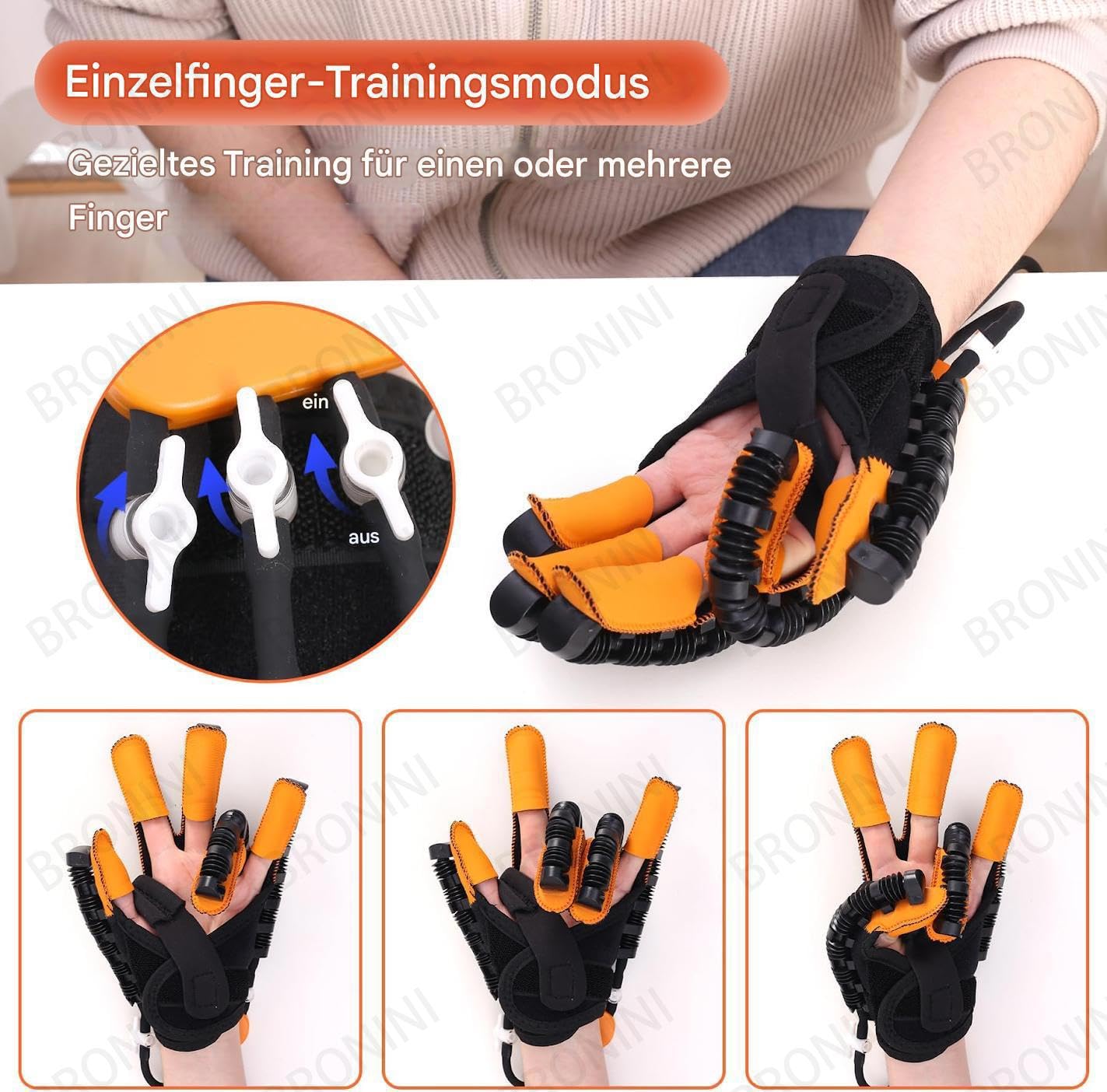Hand Funktion Rehabilitation Roboter Handschuhe, Hand-Therapie-Handschuh, Finger Rehabilitation Training Roboter Handschuhe, Schlaganfall Hemiplegie Rehabilitation Handschuh