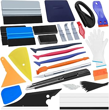 Arayker 27 Pcs Car Vinyl Wrap Applicator Tool Kit Vehicle Wrap Kit