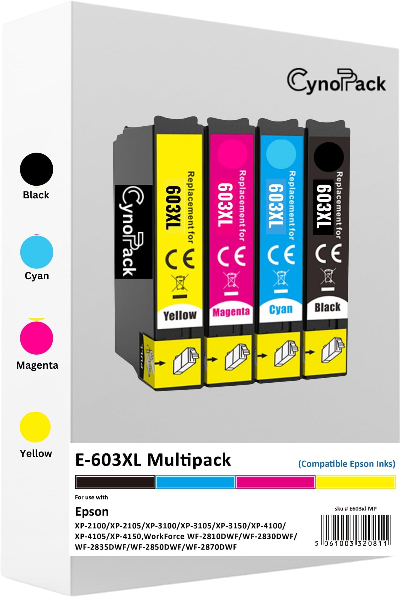 Cynopack 603xl Epson Compatible Ink Cartridges Multipack for Epson ...