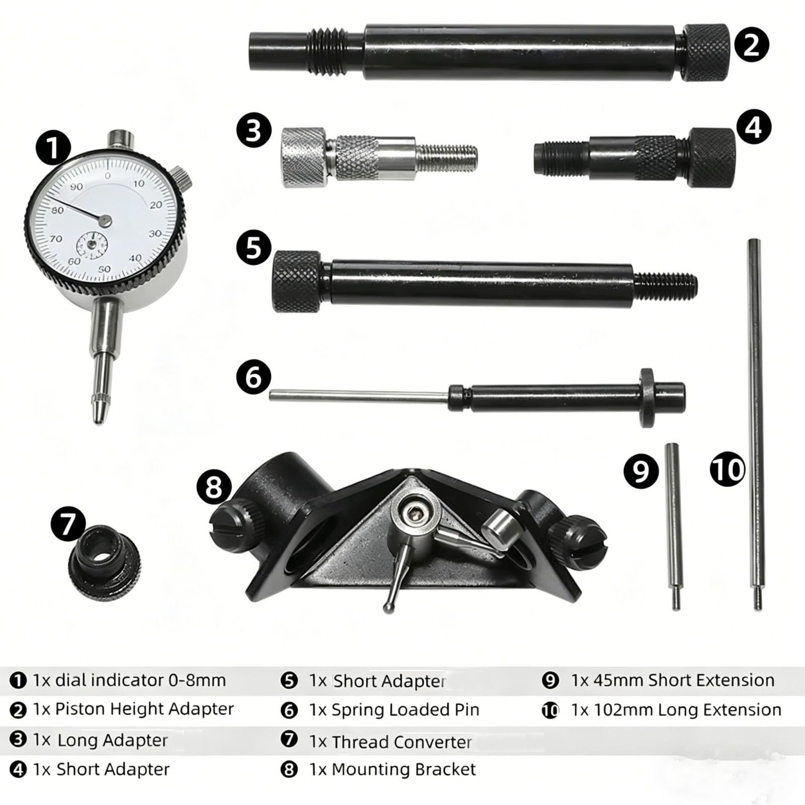 Compatible con Kit De Herramientas Ajuste Y Sincronización Automática Conjunto Indicador Inyección, Piezas Instalación Herramienta Calado Motor