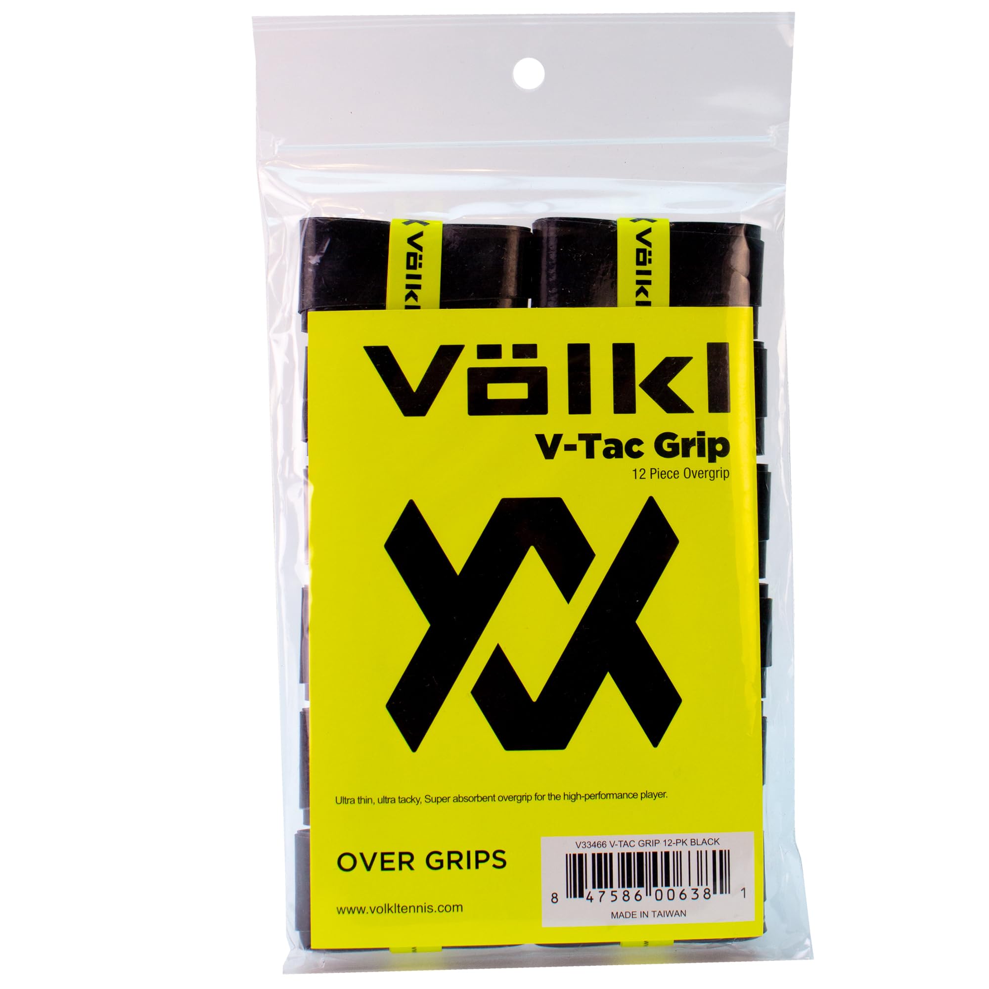 Volkl V-Tac Grip | Overgrip | Ultra Thin | Ultra Tacky | Super Absorbent | High Performance Tennis Grip