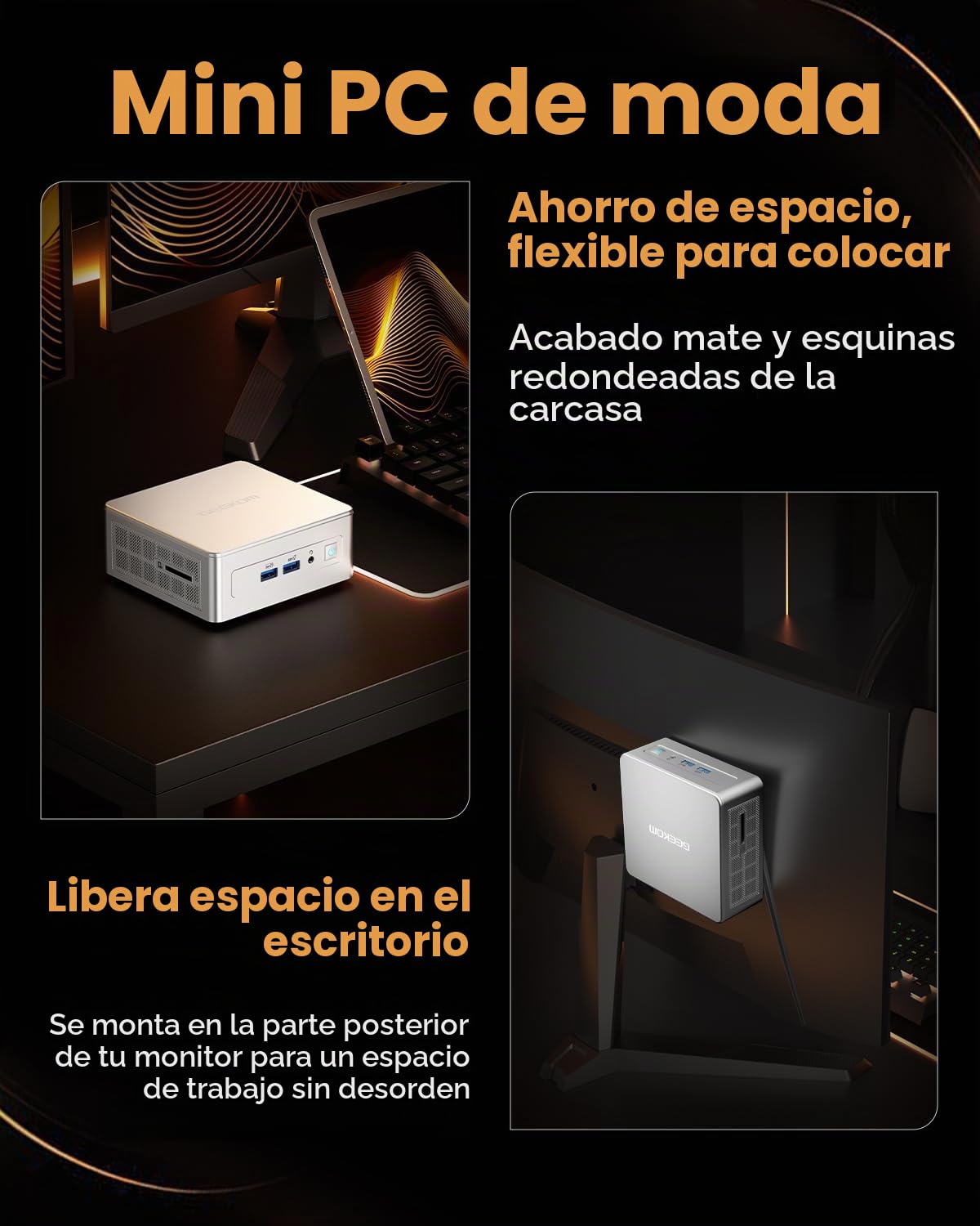 GEEKOM AE7 Mini PC con AMD Ryzen 9 7940HS Procesador, 32 GB DDR5+ 1TB SSD