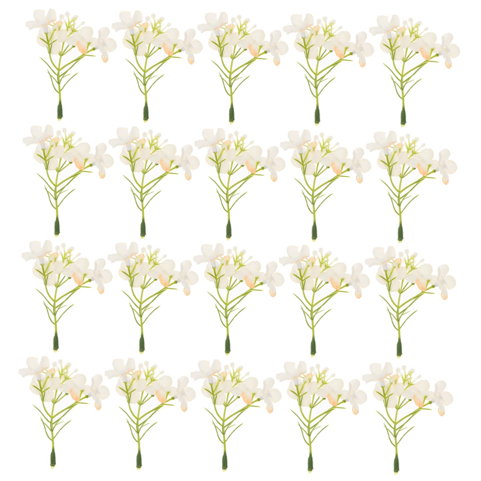 PRETYZOOM 20pièces Picks Fleurs Hortensia Artificielles Soie pour Décoration Et Mariage Matériel De Fleurs Fausse pour Coiffure Et Accessoires Événementiels
