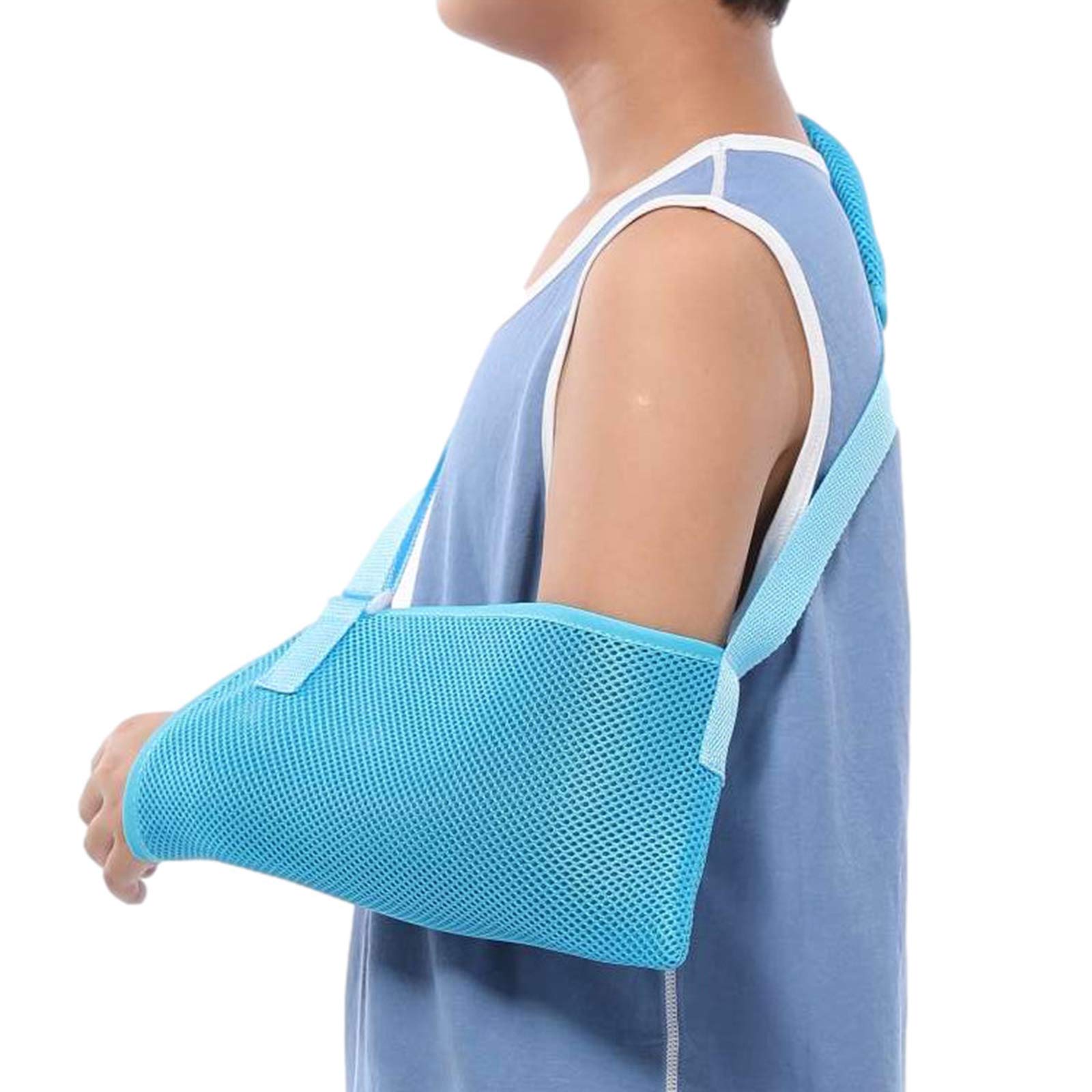 Cabestrillo para niños, cabestrillo para niños de calidad de grado médico con correa ajustable, cabestrillo para brazo izquierdo y derecho para hombro, codo, lesiones en la muñeca, niños (ni