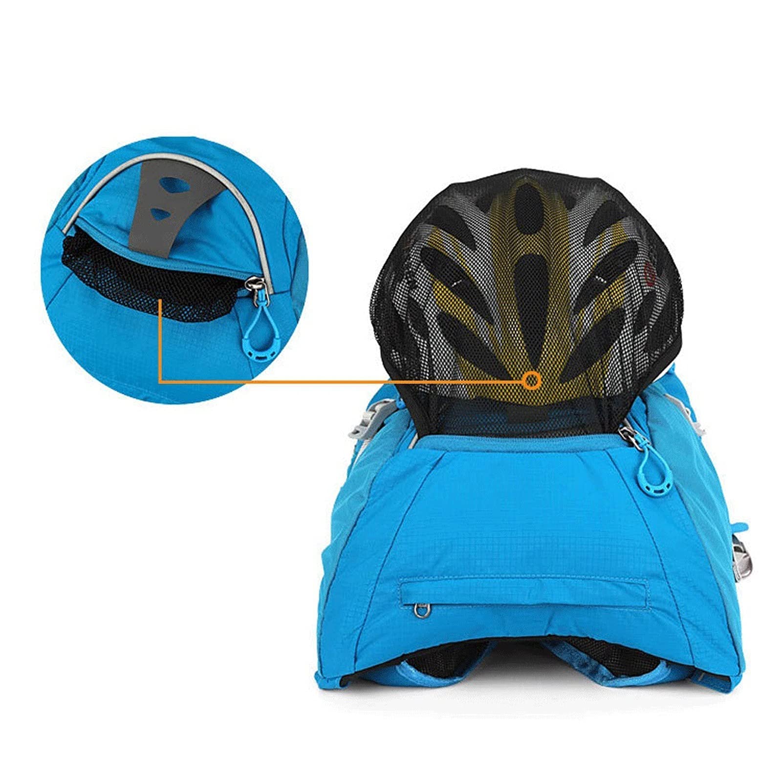 Zaino da Viaggio con Staffa da 20 Litri, Zaino da Ciclismo, Borsa Sportiva, Zaino da Campeggio Impermeabile con Copertura Antipioggia (Nero)