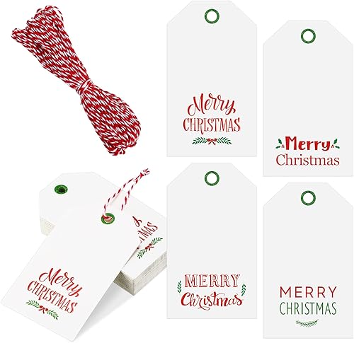 Miniatura 9 de 160 etiquetas de regalo de Navidad, etiquetas de regalo de papel kraft de Navidad, etiquetas colgantes de Navidad, etiquetas de papel kraft para