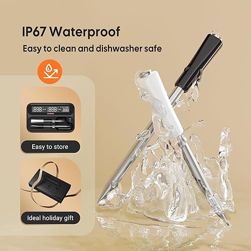 Miniatura 7 de 5GHz & 2.4GHz WiFi Wireless Meat Thermometer, INKBIRD WiFi Smart Thermometer with 2 Size-Coded Probes and Unlimited Range,Bluetooth 5.4 Thermometer