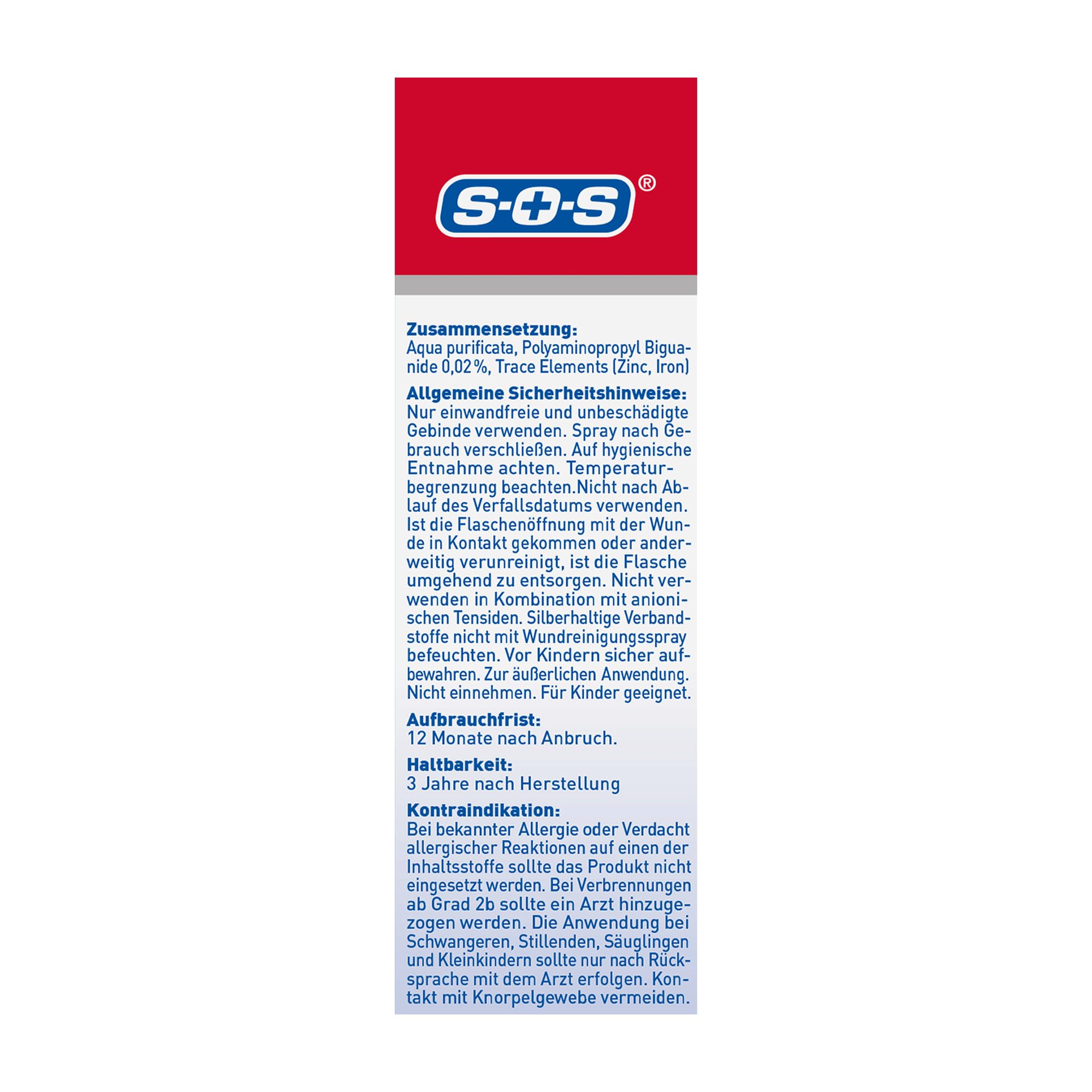 SOS Medizinisches Wund-Spray (8 x 50 ml) - zur schonenden Wundreinigung bei akuten Verletzungen - beschleunigt die Wundheilung und reduziert die Schwellung - zur schnellen Wundversorgung