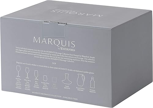 Miniatura 4 de Waterford Marquis Moments 40033803 - Vaso doble, 13.2 fl oz, cristal, 13.2 fl oz, juego de 4 unidades, transparente