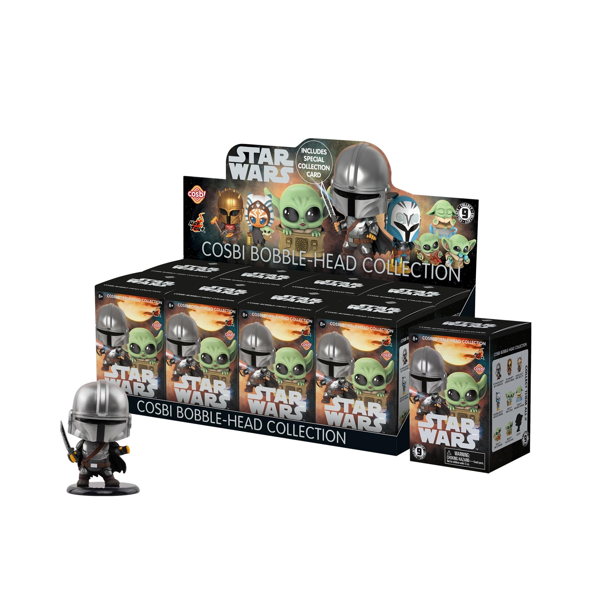 YuMe Star Wars Series 3 Cosbi Figurines Series - Full Collection | 8 Fan-Favourite Bobble Head Heroes, No Duplicates | Must-Have for Star Wars Fans | Display or Play | Great Gift Idea