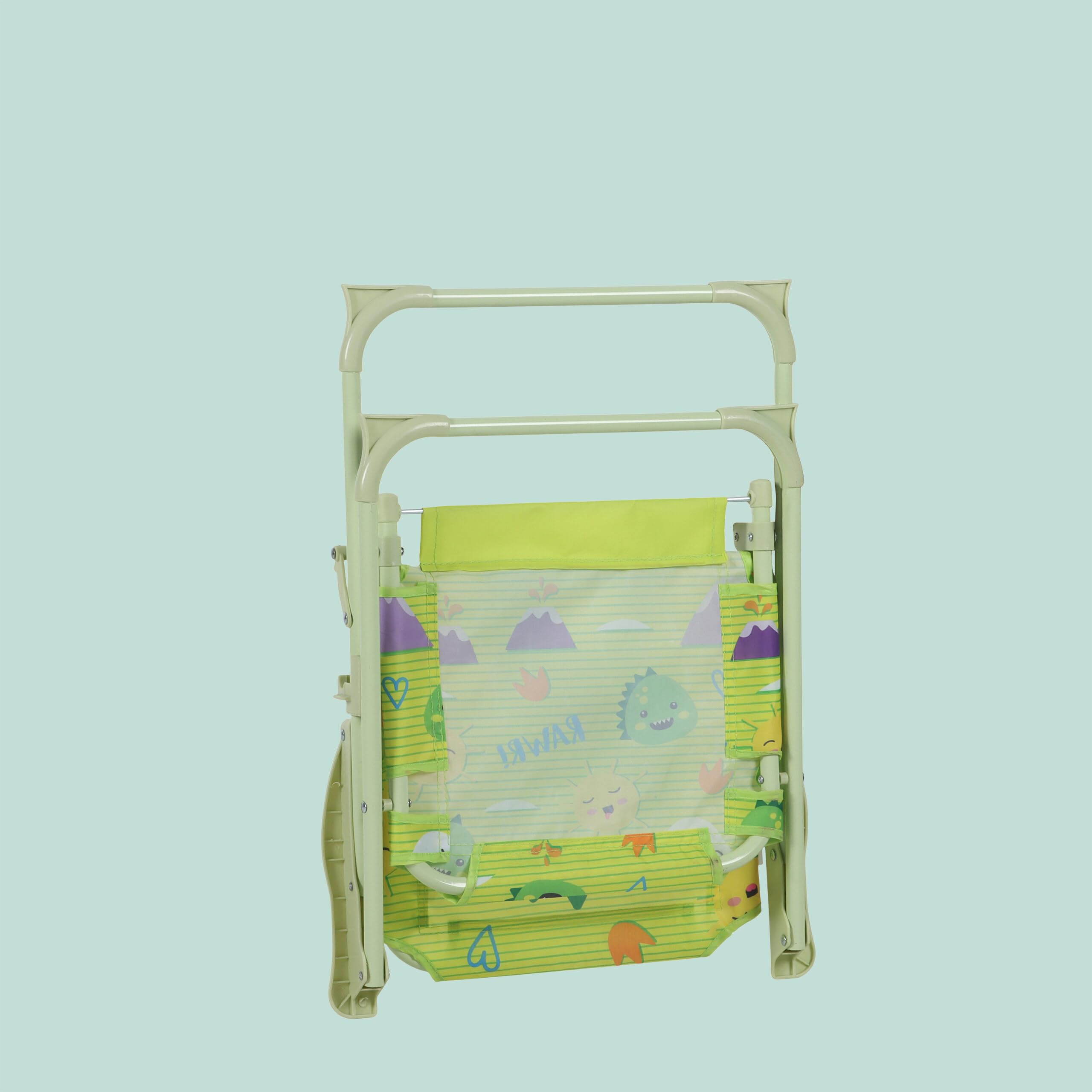 Relaxdays Chaise Pliante Enfant de Camping avec Parasol, Motif Monster, 51,5x36x37,5 cm, Multicolore