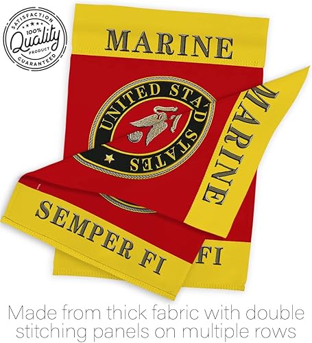 Miniatura 7 de Bandera del Cuerpo de Marines de los Estados Unidos USMC Semper Fi de doble cara para decoración de césped, regalo para casa, jardín, patio,