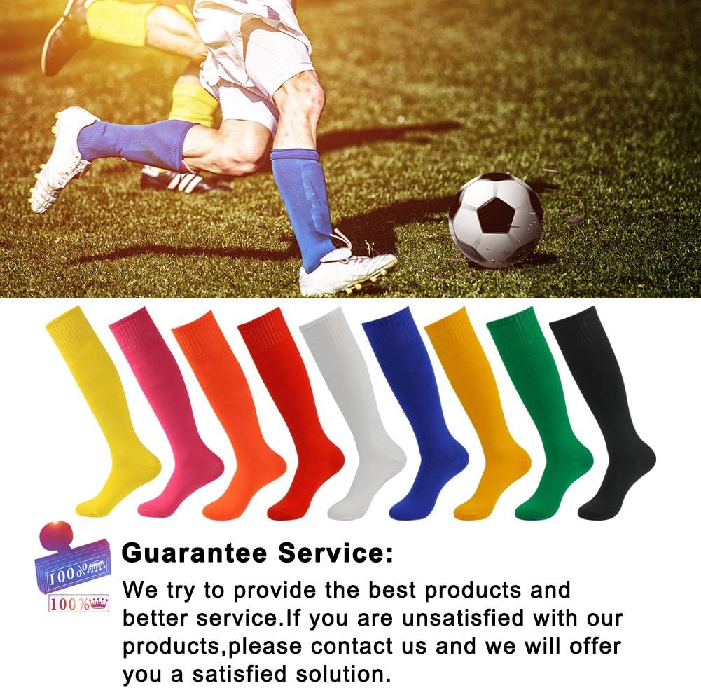 Three street Baseball Socks, Unisex Knee High Solid Sport Tube Compression Softball Football Soccer Team Socks 2-10 Pairs - Image 4