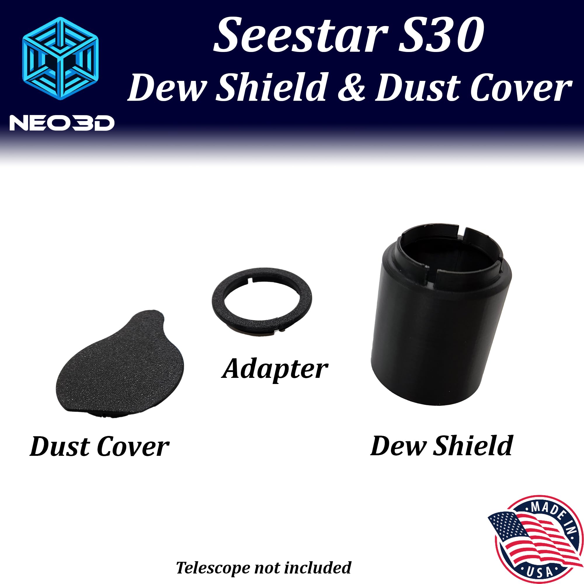 Seestar S30 - Kit de accesorios esenciales para protector de rocío, cubierta de lente, cubierta de rocío, el mejor kit de accesorios Seestar