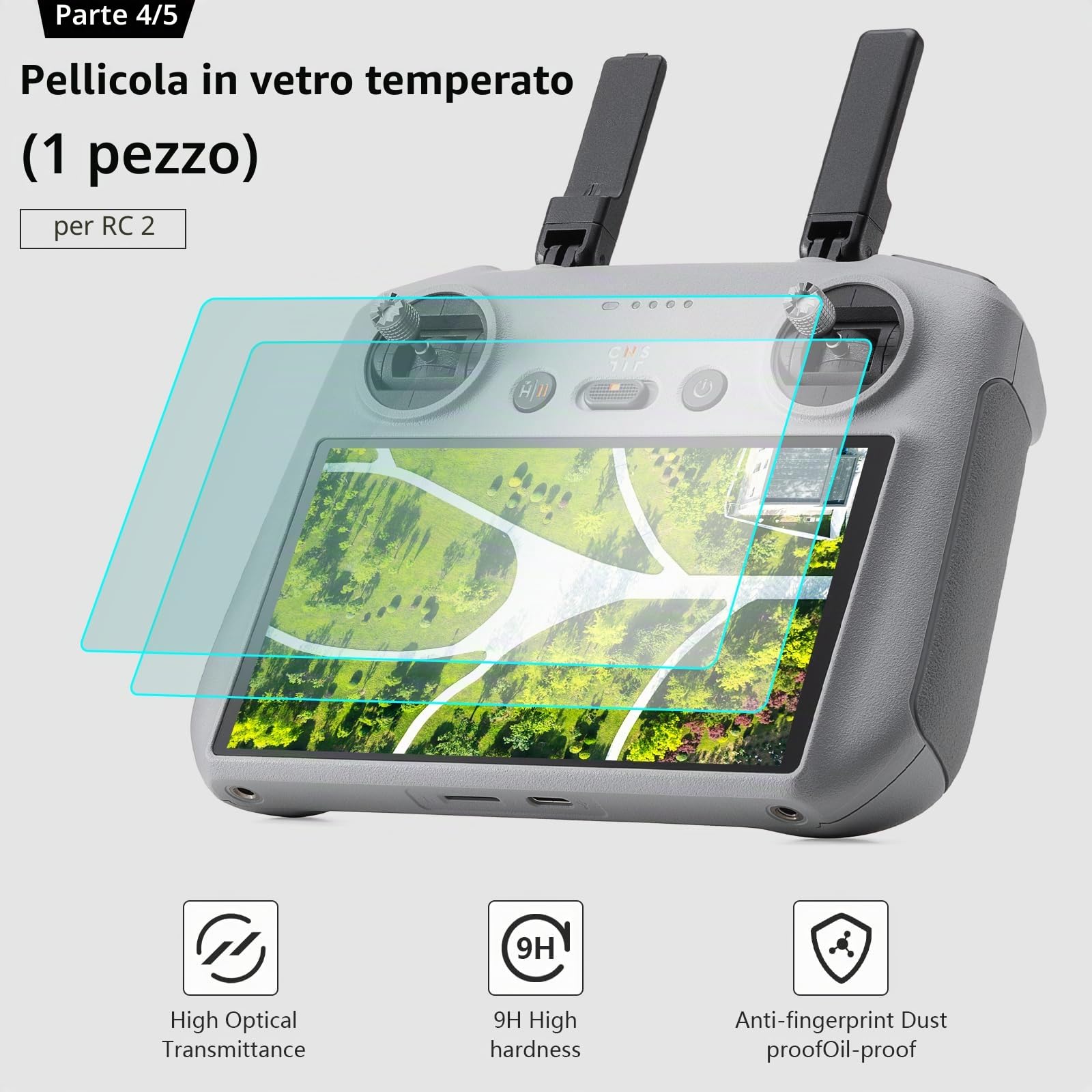 Set di accessori in valigia rigida FPVtosky per DJI Mini 5 Pro, set di accessori per droni include valigia a due strati, posto di atterraggio, cordino, pellicola protettiva per lo schermo, copertura