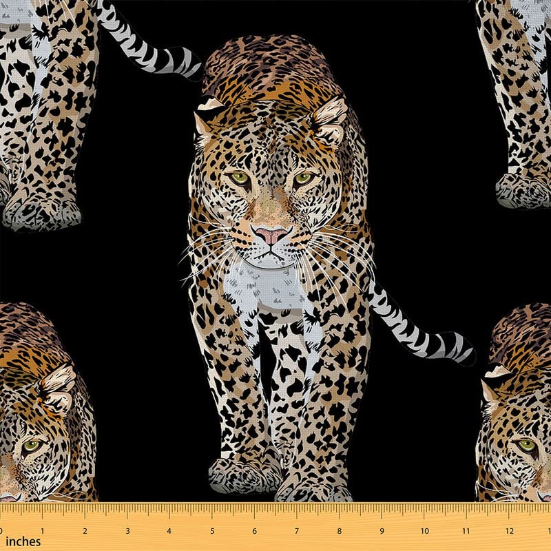 Tiger Upholstery Fabric for Chairs Wild Animal Fabric by The Yard Wildlife Safari Cat Print Decorative Fabric for Upholstery and Home DIY Projects 1 Yard (L92*W150cm) Yellow Black