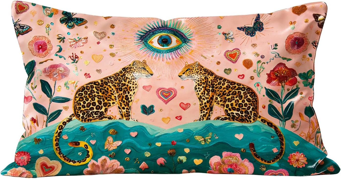 Black and Gold Leopard Decorative Pillow Cover 18x18 Double-Sided, Cheetah Room Decor, Elegant Luxury Jungle Animal Throw Pillow Cover Pillowcase for Home Bedroom Living Room