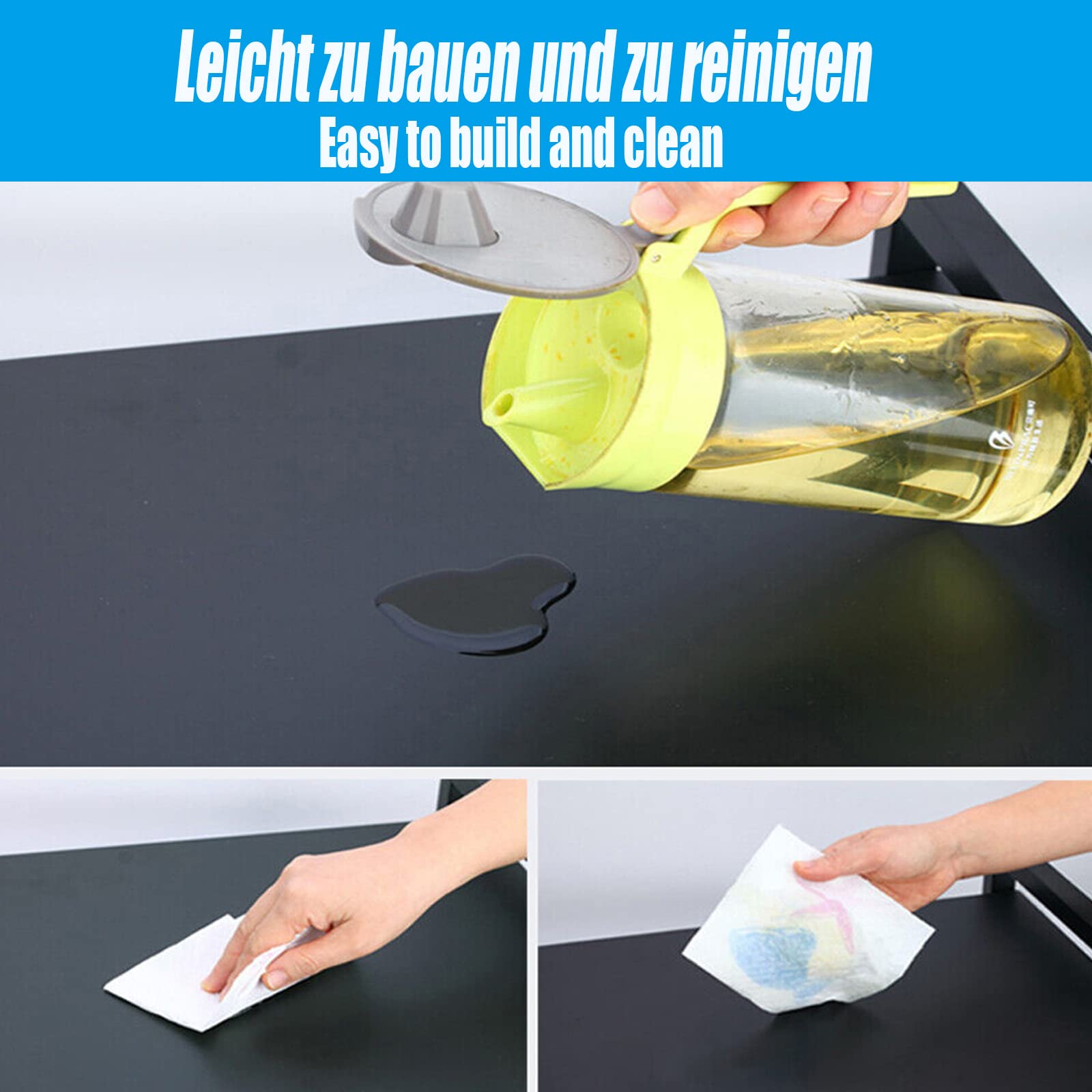 YRHome Erweiterbares Mikrowellen Regal 3-stufiges Mikrowellenständer Mikrowellenhalter Schwarz mit 8 Haken zum Aufhängen Organizer Bäckerregale Mikrowellenregalständer Küchenarbeitsplatten für Küche