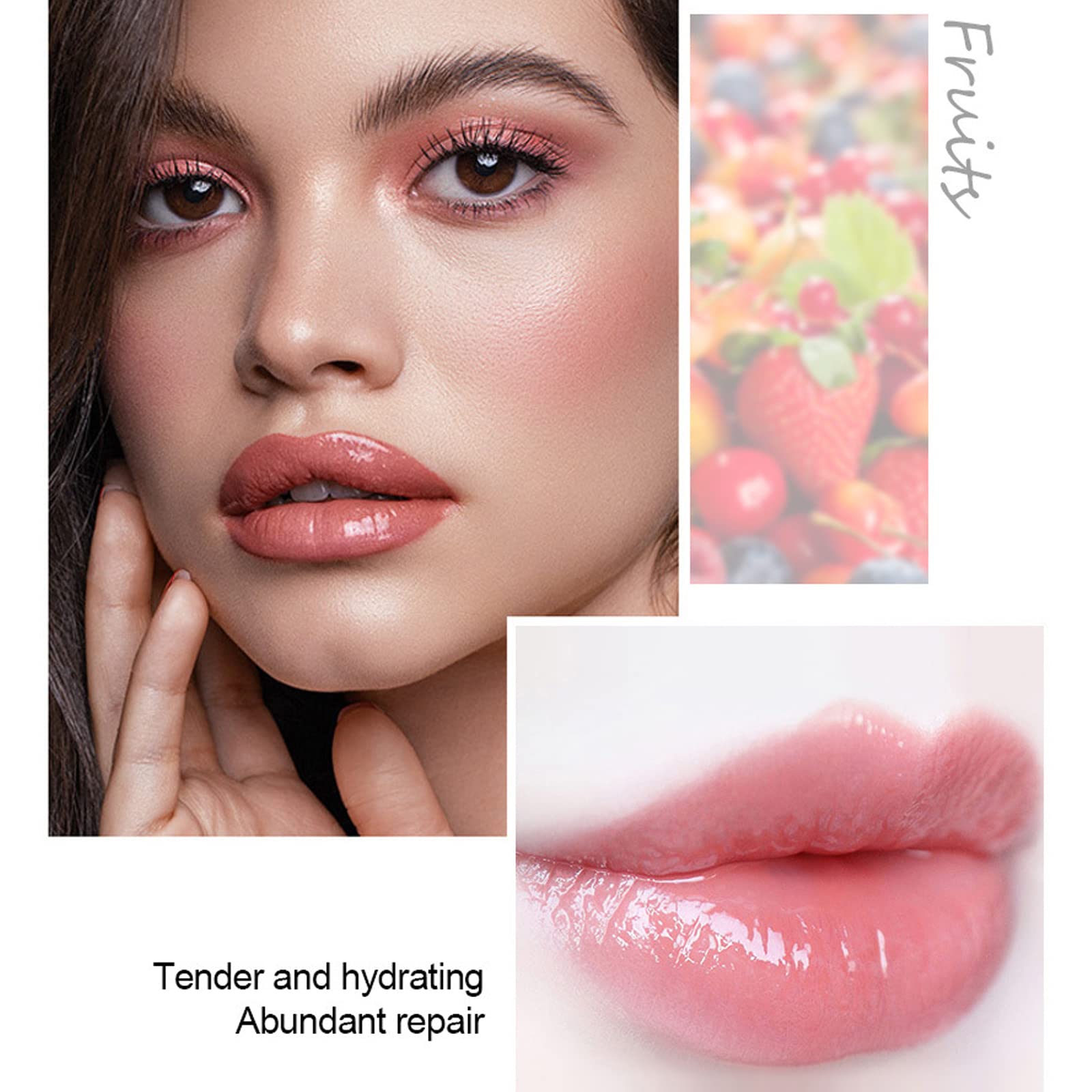 Lip Oil Set, Clear Lip Gloss Sets Fruit Liquid Lipstick - Image 4