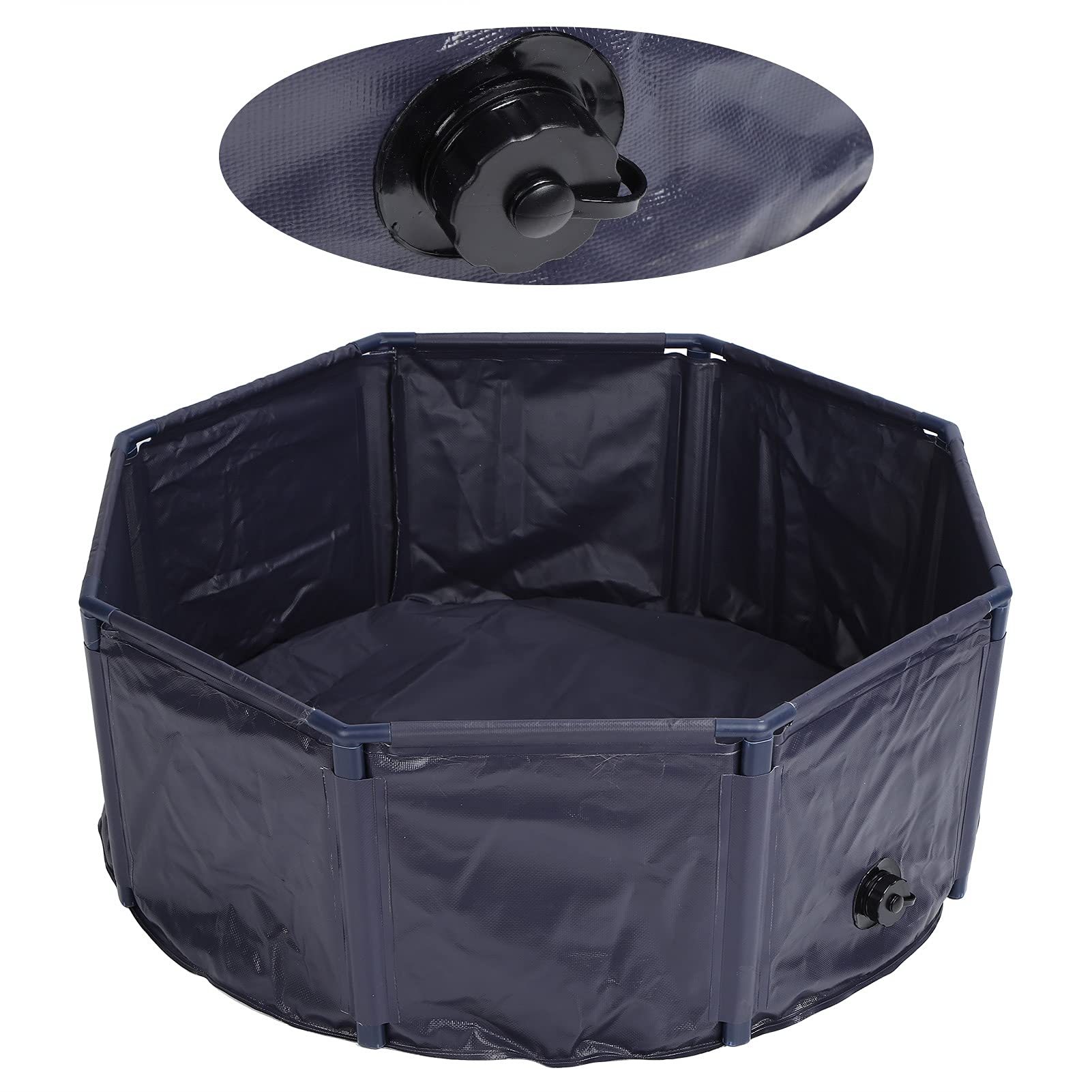 Faltbarer Hundepool, Langlebige PVC-Badewanne für Hunde, Katzen, Auslaufsicherer Tragbarer Pool für den Innen- und Außenbereich (XL30/160cm)