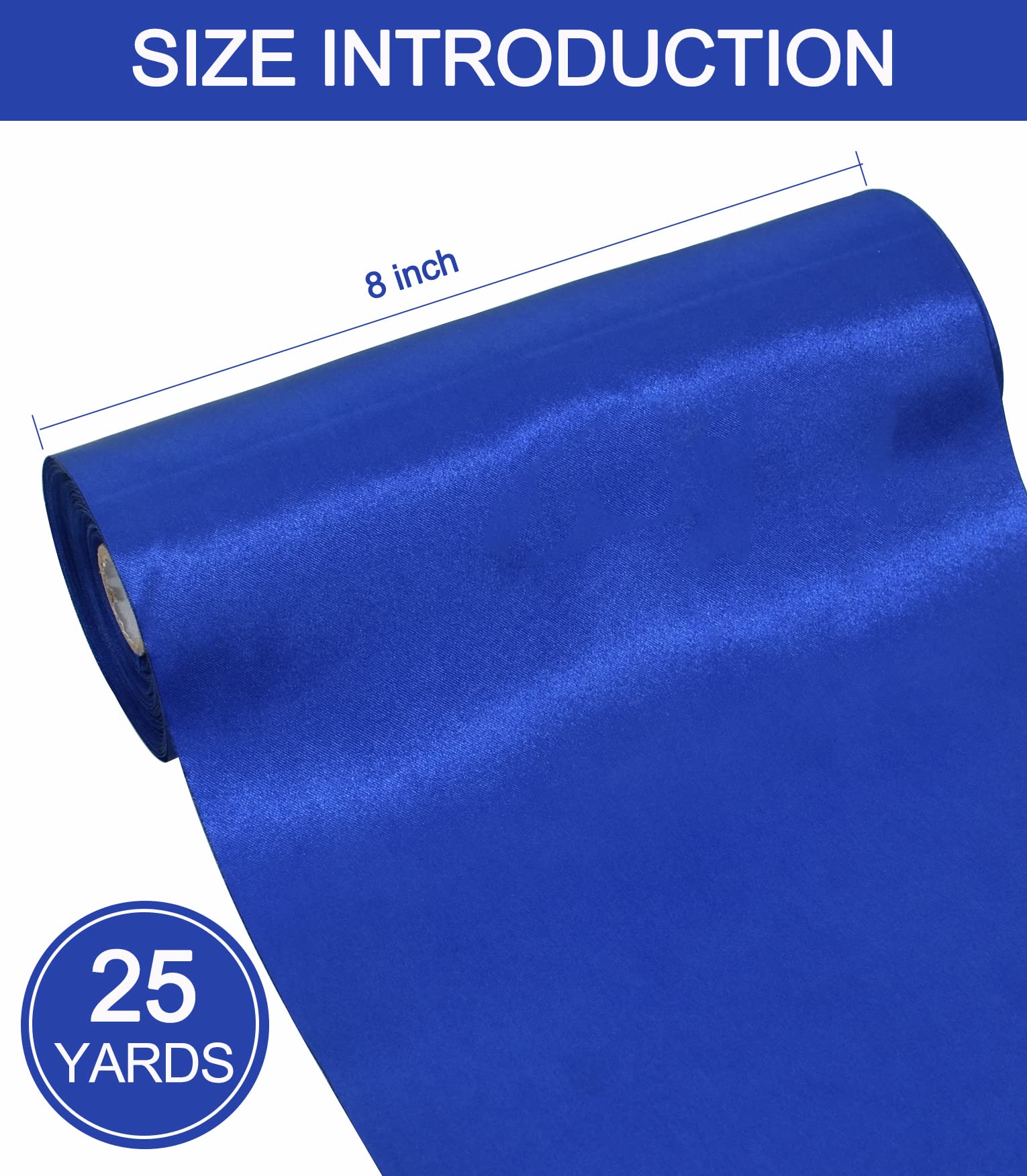 Amazon.com: TONIFUL 8 Inch x 22yd Extra Wide Large Royal Blue