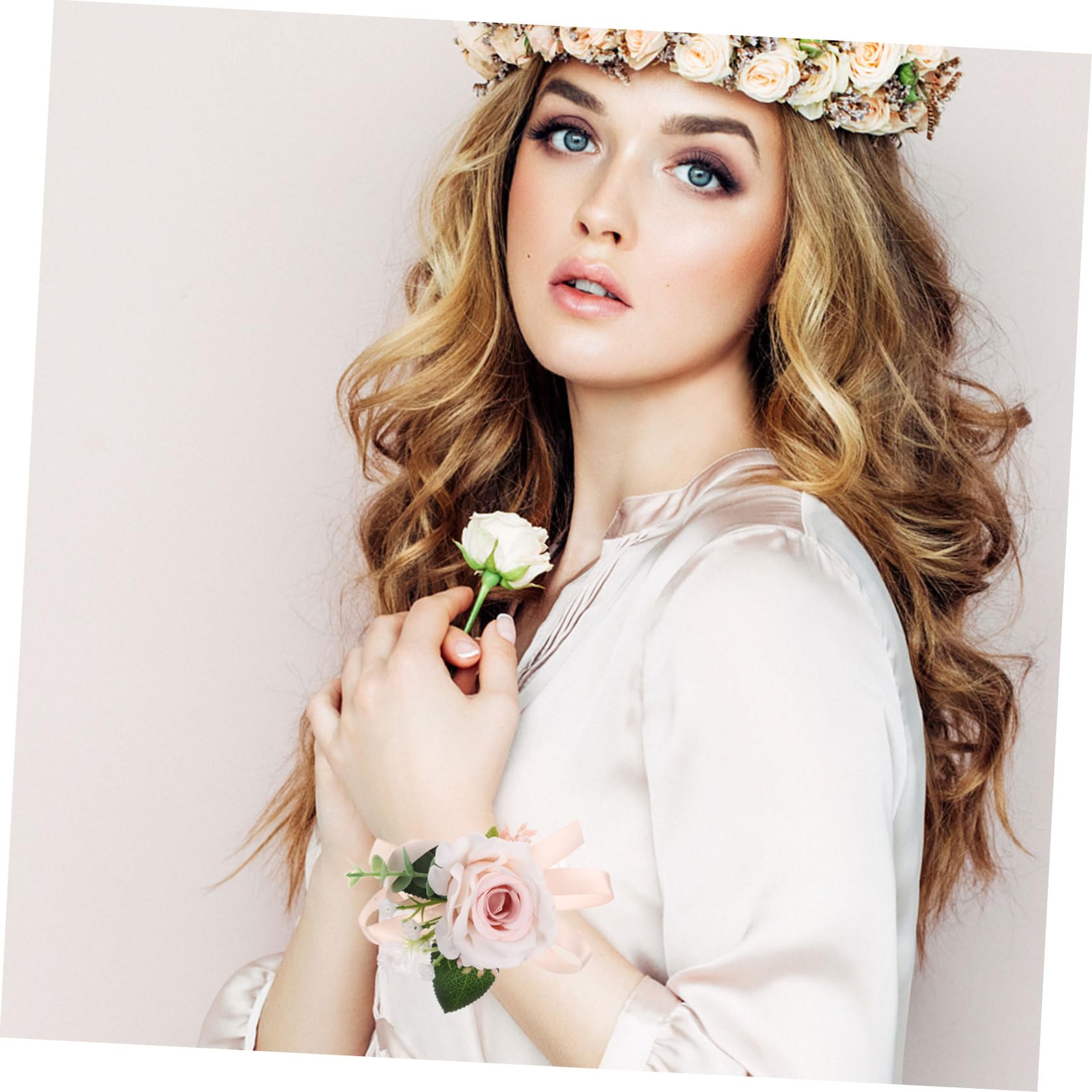 YARNOW Braccialetti da Polso per Matrimonio 6 Pezzi Elegante e Semplice Decorazione Floreale per Sposa Accessorio da Festa Nuziale