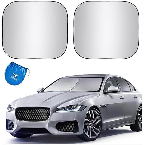 EzyShade Windshield Sun Shade with Shield-X Reflective Technology. See Vehicle Size-Chart. Foldable Car Sunshade for Front Windshield Window Car SUV Van Truck. Sun Visor Heat Shield. Sports (S) Size