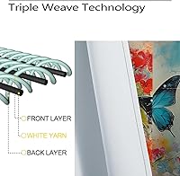 Vista 18 de Cortinas opacas de mariposa para decoración del hogar de niñas y niños, hermosas flores en acuarela, con ojales, aislamiento térmico, cortinas