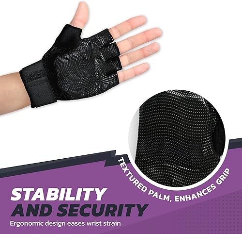 Miniatura 5 de WAGs Ultra Guantes de muñeca asegurados, soporte de entrenamiento para mujeres y hombres, almohadilla de gel ergonómica patentada y envoltura, talla