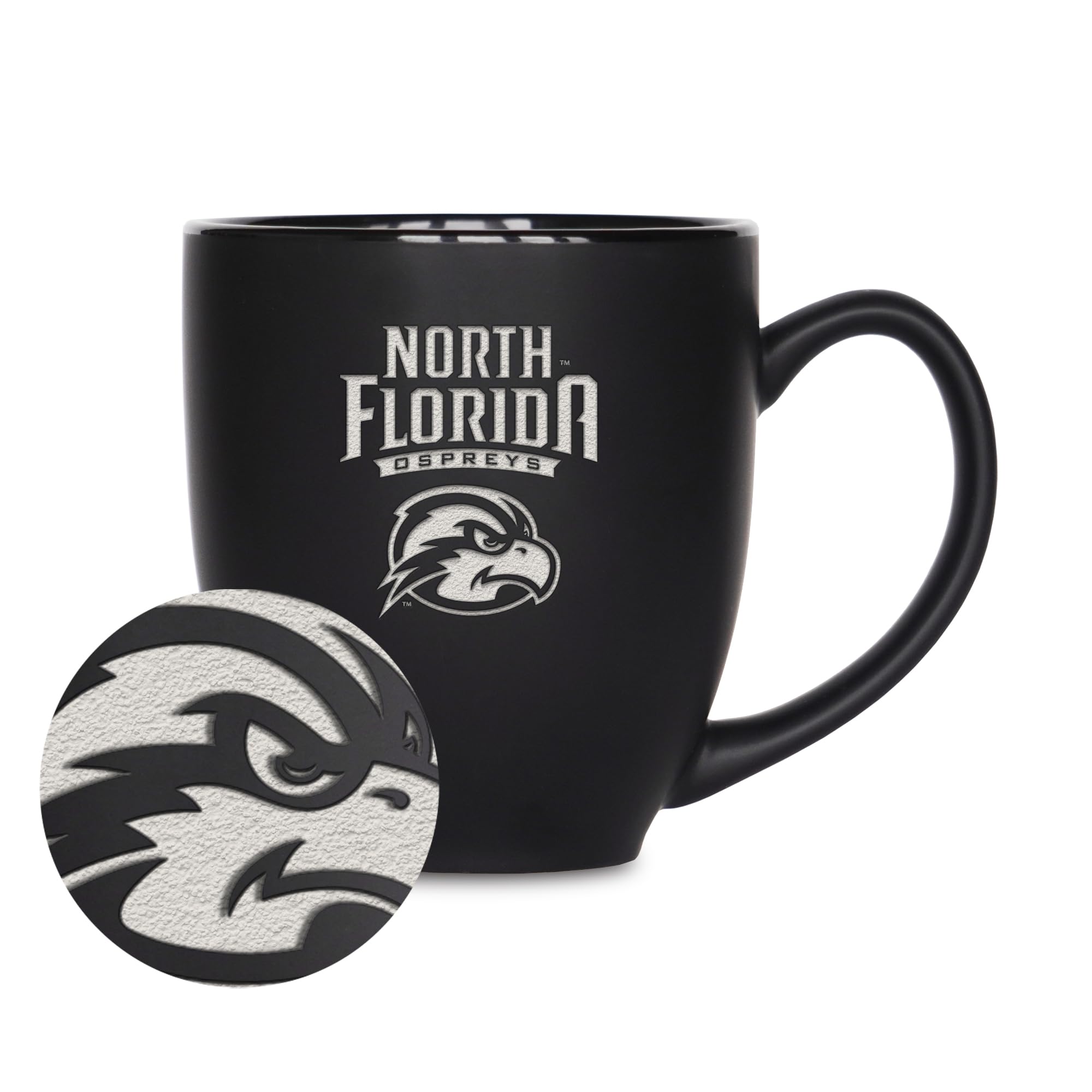 Tasse North Florida Ospreys gravée anti-usure céramique mate 445ml