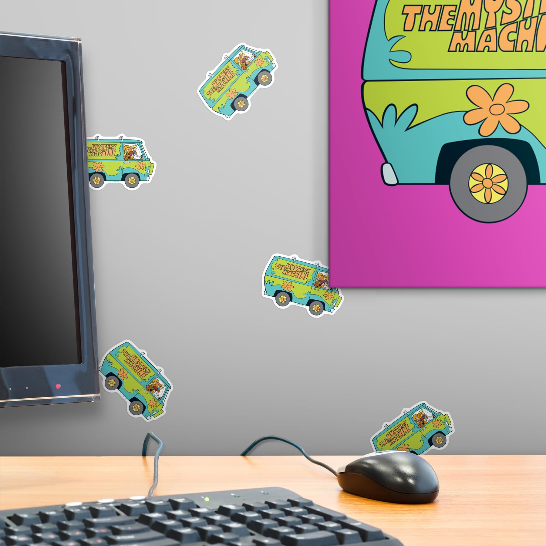 Amazon.com: Scooby-Doo Mystery Machine 50ct Vinyl Large Deluxe Stickers  Variety Pack - Laptop, Water Bottle, Scrapbooking, Tablet, Skateboard,  Indoor/Outdoor : 電子