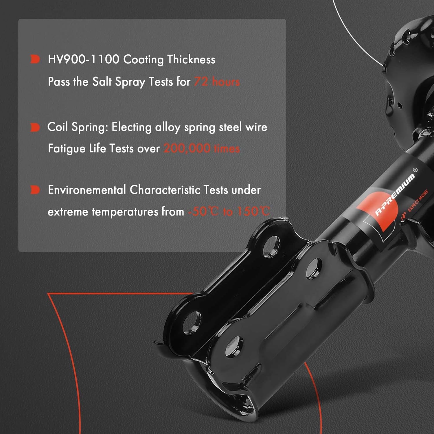 A-Premium Front Pair (2) Complete Strut and Coil Spring Assembly Compatible with Hyundai Sonata 2015, Sonata 2016-2019 1.6L 2.4L & Kia Optima 2016-2020 1.6L 2.4L, Driver and Passenger Side