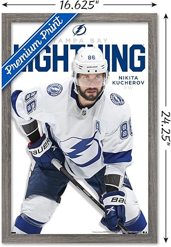Miniatura 3 de Trends International NHL Tampa Bay Lightning - Póster de pared de la serie 23 de Nikita Kucherov, 22.4 pulgadas de largo x 14.7 pulgadas, versión
