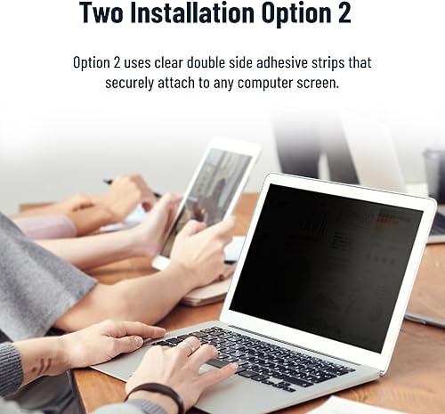 Miniatura 9 de Filtro de pantalla de computadora, 27 pulgadas para monitor de pantalla ancha 16:9, pantalla privada para PC, anti azul y deslumbramiento, película