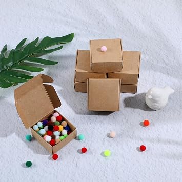 AojSup 100 Pack Mini Cardboard Boxes, 2.16