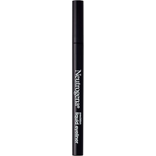 Neutrogena Precision Liquid Eyeliner with Honey & Coconut, Hypoallergenic, Smudge- & Water-Resistant Eyeliner Makeup for Precise Application, Jet Black, 0.013 fl. oz