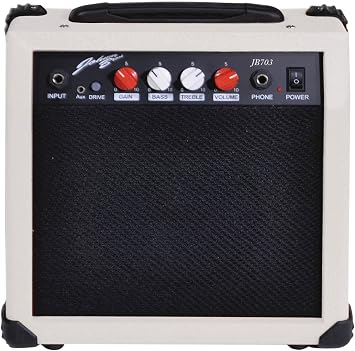 20W Portable Guitar Amplifier for Electric and Electro Acoustic Guitars White