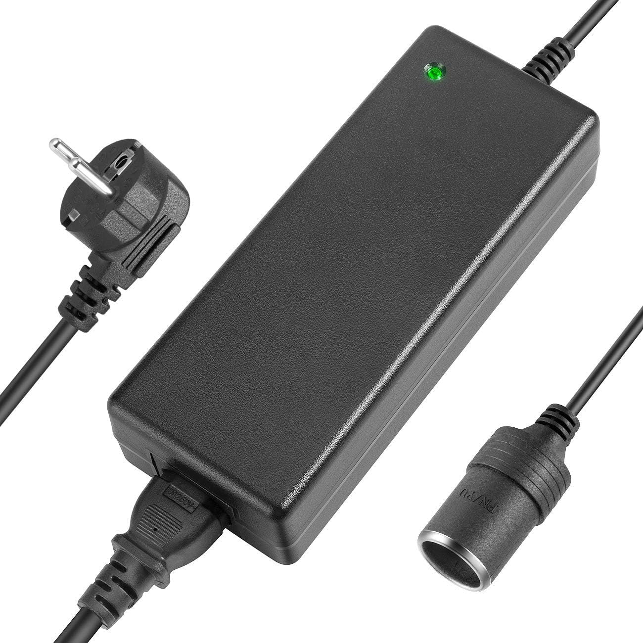 AGPTEK Chargeur Secteur 15A 180W AC à DC Adaptateur, 220V 12V Convertisseur Électronique Prise d'Allume Cigare de Voiture 100-240V, Secteur Transformateur Convertisseur pour Gonfleur Pneu/Aspirateur