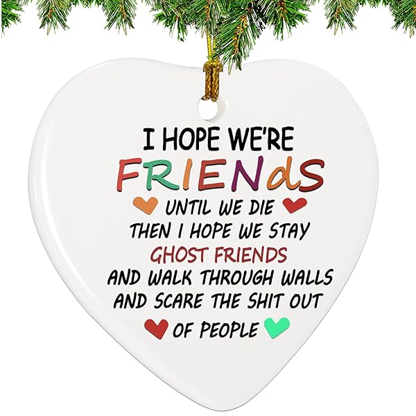 YXOTJHS Friends Christmas Ornaments 2025, Friendship Gifts for Women Friends, Friends Ornament for Christmas Tree Decor, for Women, Sister Friendship Ornaments