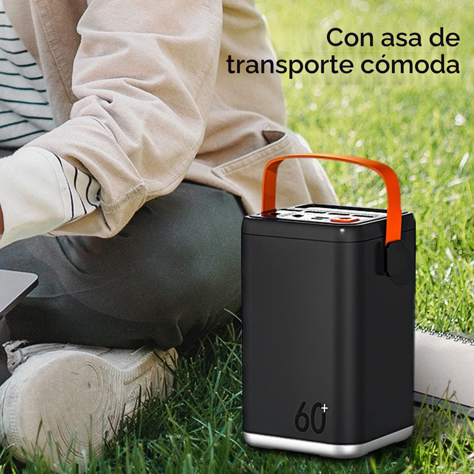 Ashata Estación de Energía Portátil con Batería de Litio 60000 mAh, Carga Rápida Bidireccional para Acampar al Aire Libre (Gris)