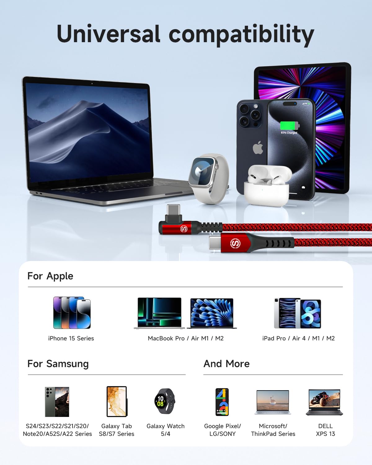 Cavo USB C USB C 90 Gradi,[2 pezzi 2m][PD QC3.0/60W ricarica rapida] Cavo Tipo C Compatible con i Phone 16/15 Plus Pro Max,iPad Pro/Air,MacBook, Samsung S24 S23 S22 Pixel, Hua wei,Switch,Xiaomi