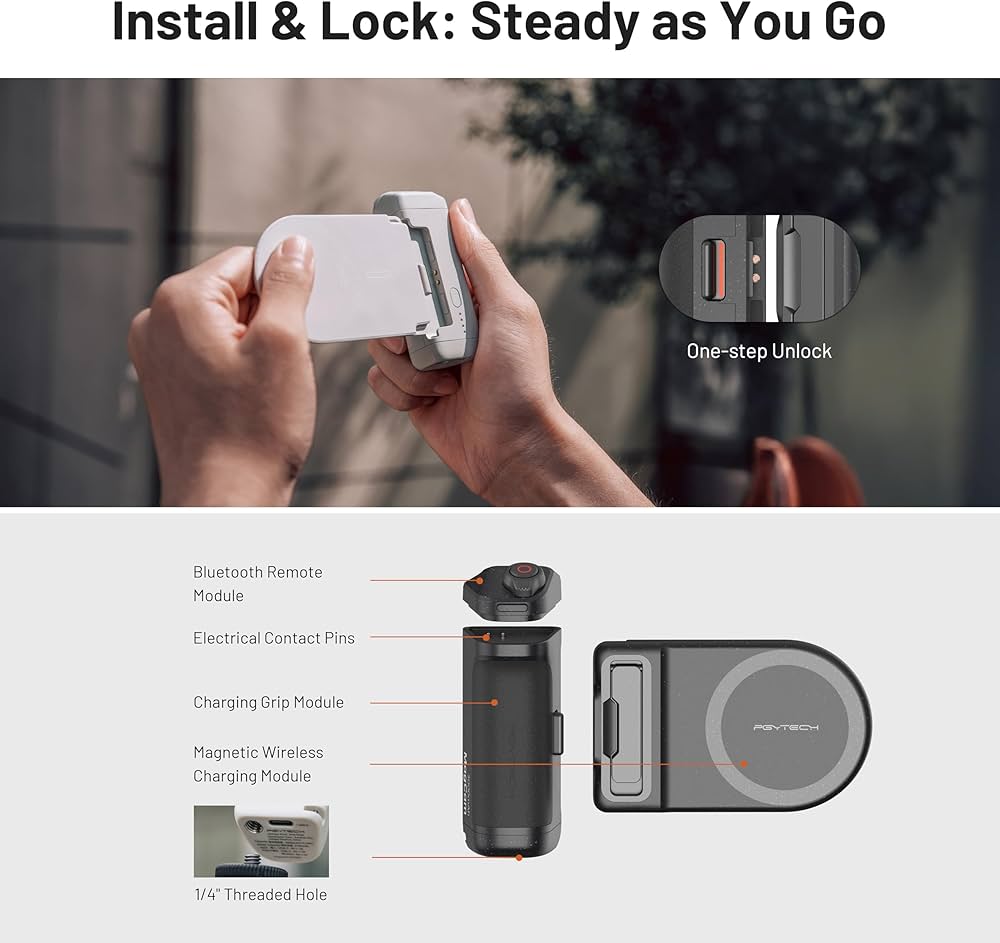 PGYTECH MagCam Phone Grip(Classic Black) : Amazon.ae