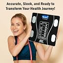 GIGAWATTS Digital Weighing Scale for Body Weight Wireless Electronic BMI Monitoring Machine Fitness Device with Bluetooth Connectivity & LCD Display (Black, 1 Year Warranty, 180 Kg Max. Capacity) gallery image