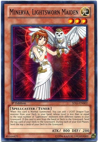 YU-GI-OH! - Minerva, Lightsworn Maiden (SDLI-EN002) - Cubierta de estructura Reino de la Luz - 1 Edición - Super Rare