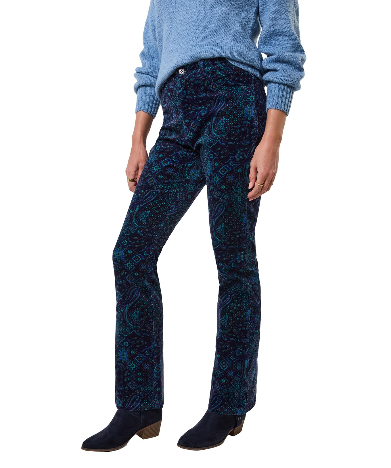 Eva Printed Moleskin Trouser Size 16   Women's